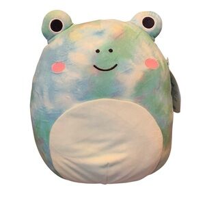 NWT Fredie Squishmallows 11” Tie Dye Frog Plush Toy